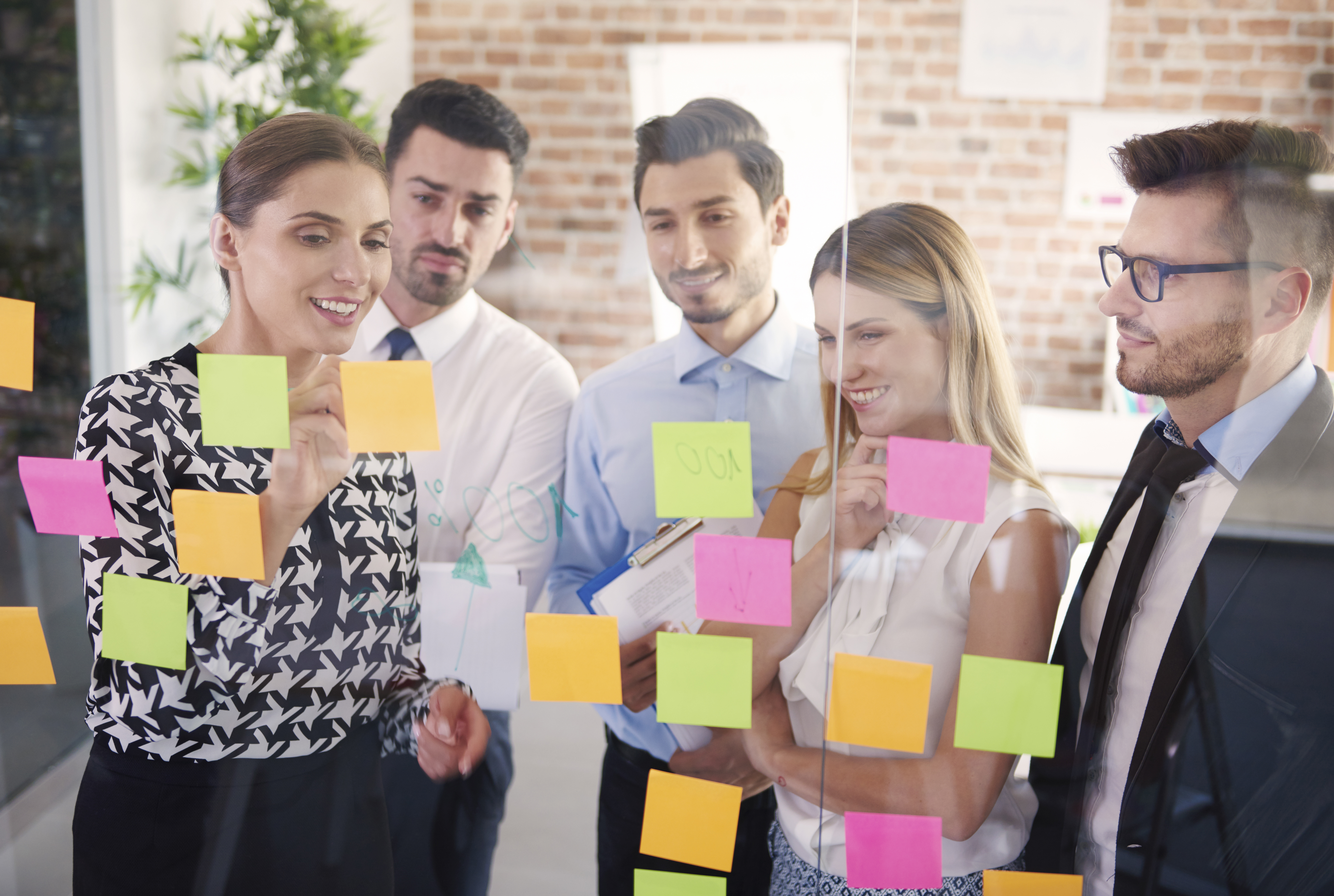 Participating in a team meeting